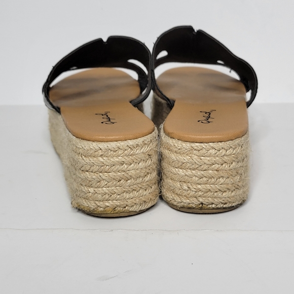 Quipid Platform Espadrilles Black Slides Size 7 - Picture 5 of 11